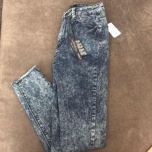 High waisted denim pants